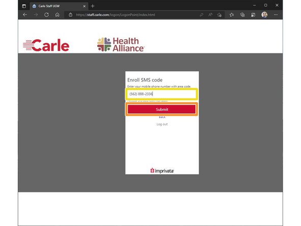 Enter your nine digit Phone Number