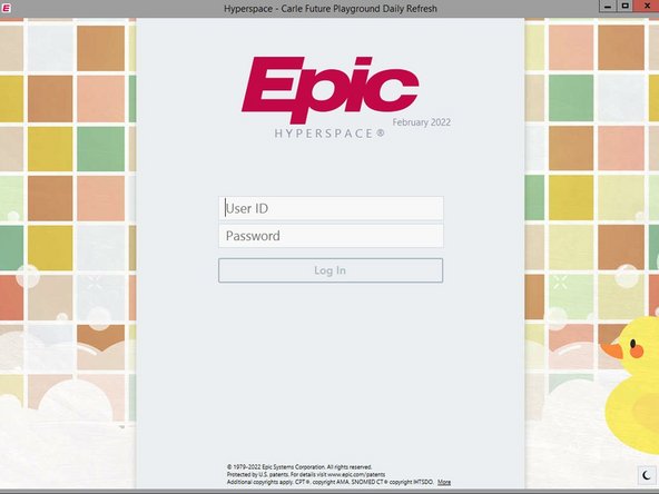 Your User ID and Password will be provided to you in training.
