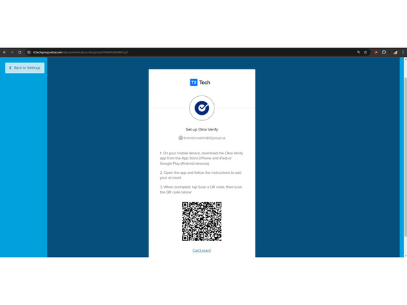 A QR code will appear on your computer screen.  You will scan that QR code with your phone in Step 13.