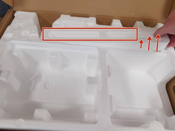 Replace the top Styrofoam piece.