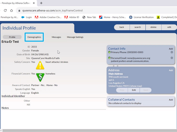 This is the Individual Profile Page.