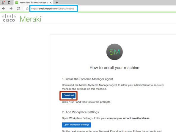 CLICK HERE to go to the Meraki Download site