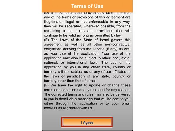 Scroll Down to the end of the Terms of Use
