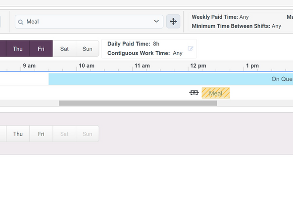 Click and drag the Activity into the schedule