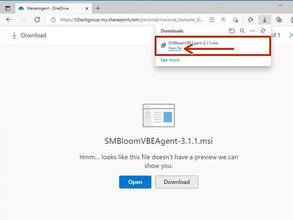 Once the download is complete: