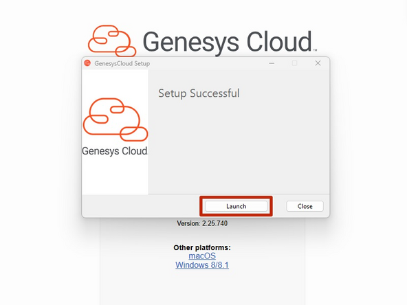 Once the installation is complete: