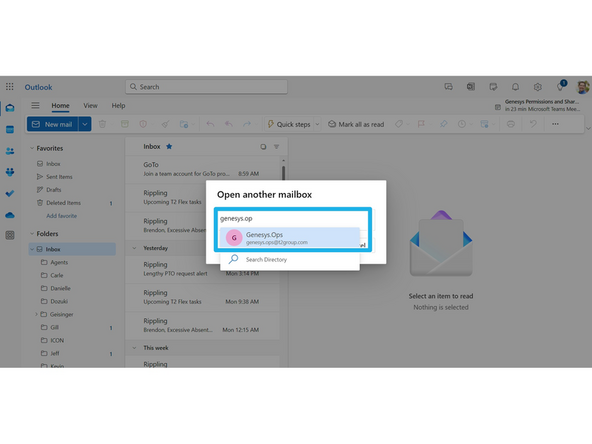Enter your shared Genesys email