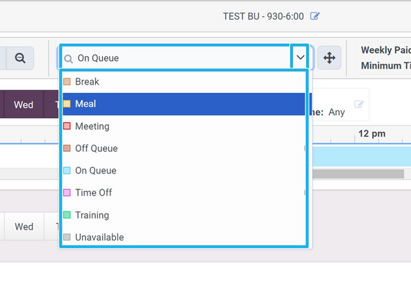 To add Lunch and Break activities: