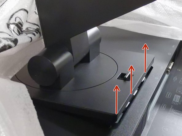 Push and hold the release switch