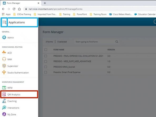Creating a QM Form