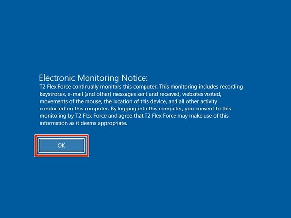 Acknowledge and review the Electronic Monitoring Notice.