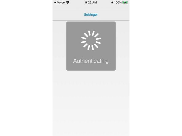 Swipe up to authenticate the connection