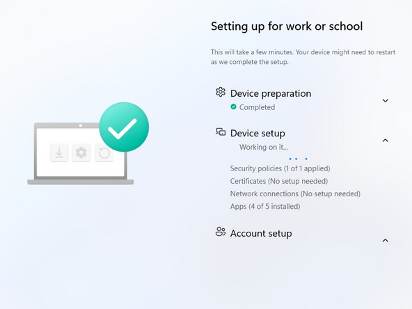 Your computer will reboot after completing a section.