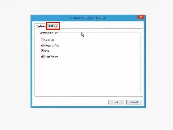 Click the Buttons tab