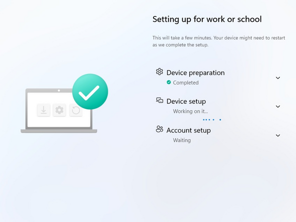 Your computer will reboot after completing a section.