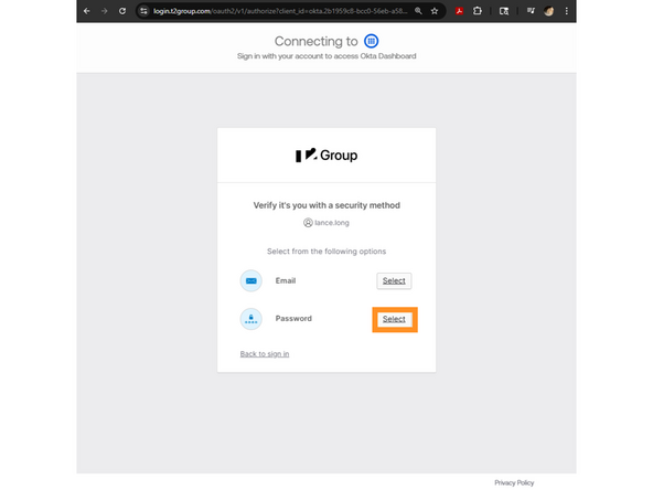 For Password:
