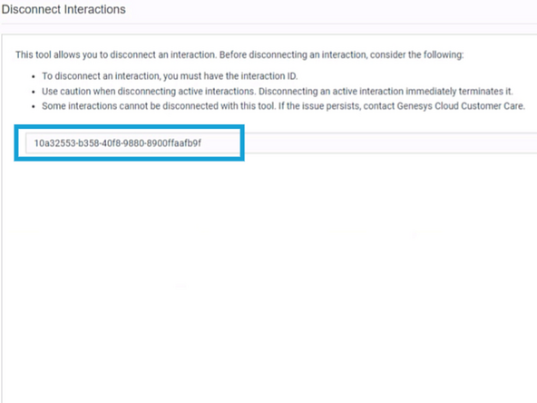 Paste the Interaction ID