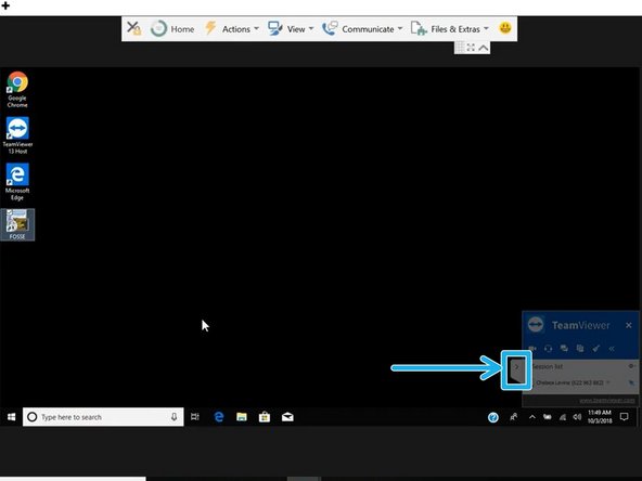 Minimize the Team Viewer notification window