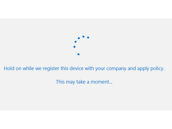 It can take a few moments to register the device, please be patient.