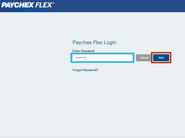 Enter your Paychex Password