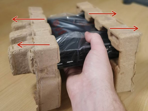 Remove the cardboard sides