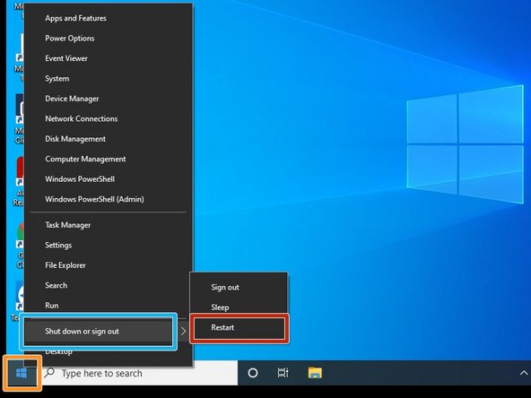 After about 30 minutes, reboot your PC.