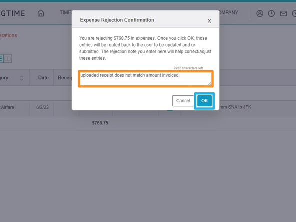 If the submission was rejected: