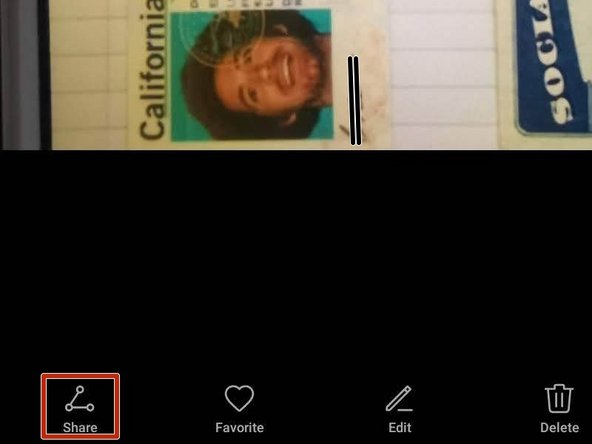 Make sure the image you want to share is on your screen.