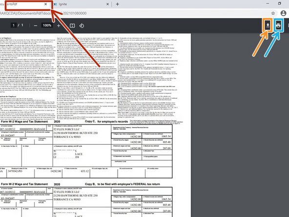 While viewing your W2 form: