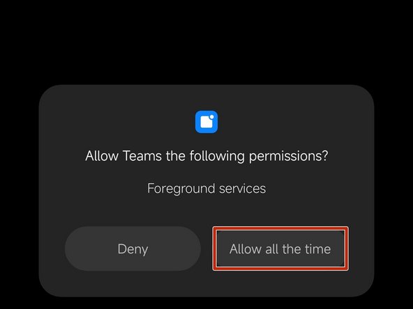 Teams may ask for permission for some services: