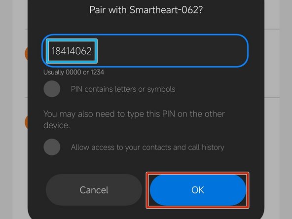 Enter the Serial Number as the pin