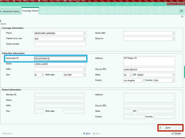 Ask the patient for their Medicare Number