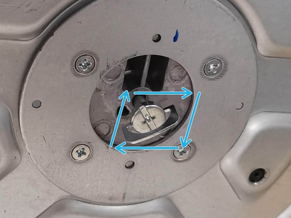 Turn the base screw clock wise