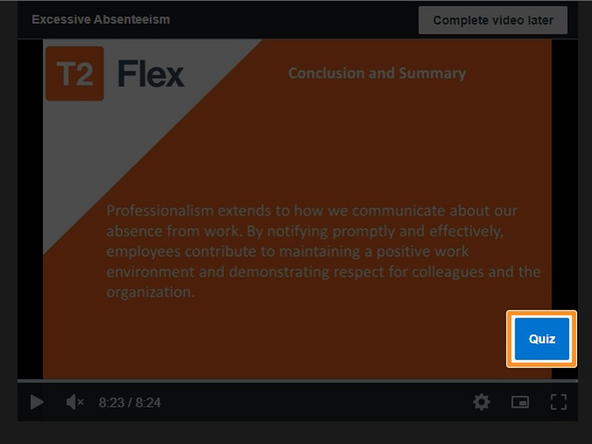 You must pass the quiz at the end of the course.