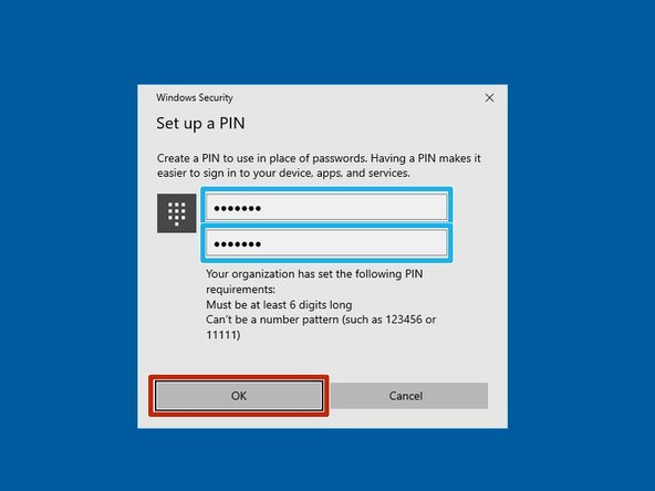 T2 Tech Group requires that your PIN is at least 6 digits long and cannot be a number pattern (such as 123456 or 111111)