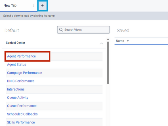 The last report you were viewing will appear by default.