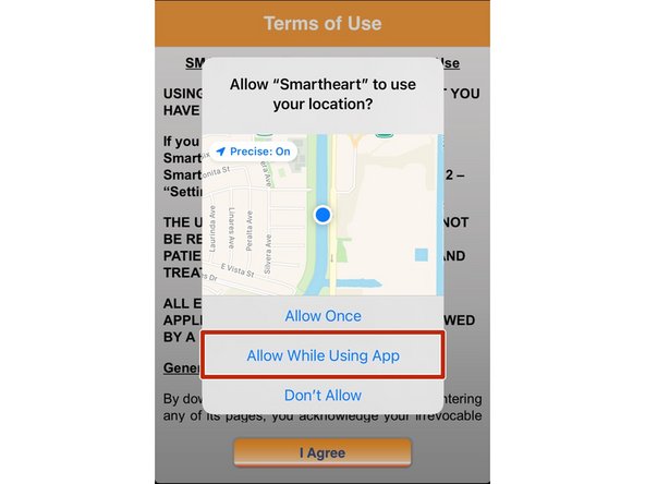 Allow permission to your location: