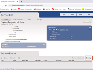 Booking a New Service Event