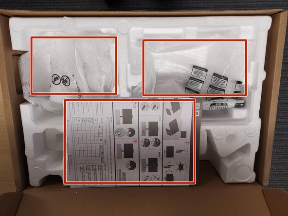 Put the Quick Start Guide, covers and bags back in the box