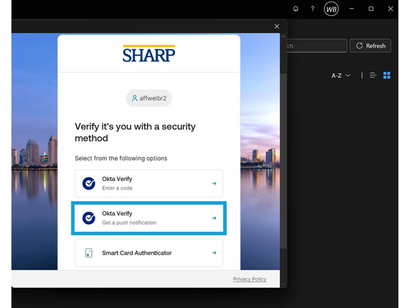 Select Okta Verify