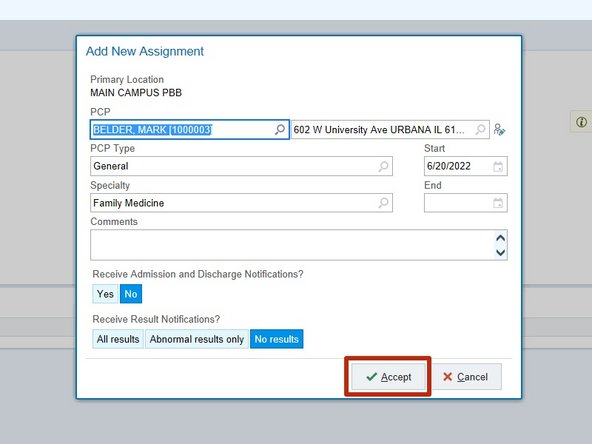 Review the PCP details: