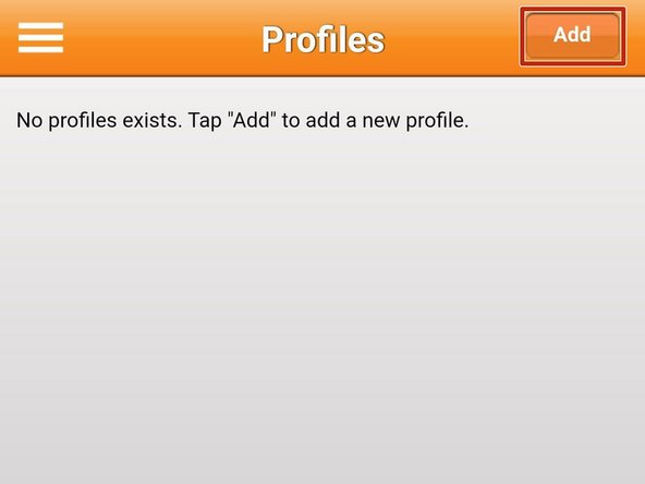 To add a new profile: