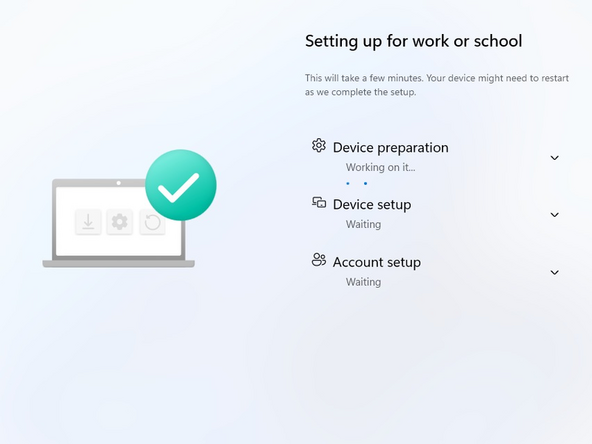 Your computer will install all of the necessary applications and security updates automatically