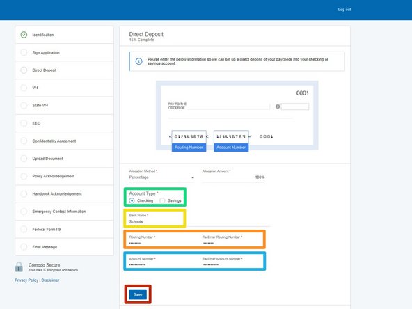Select your Account Type