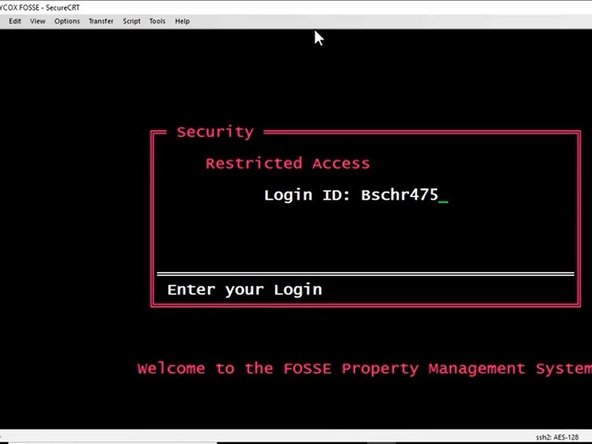 Fosse is based on MS-DOS and is navigated by using your keyboard.  Mouse clicks do not function in Fosse.
