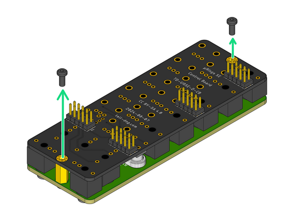 Remove the two M2.5 × 6 mm pan head machine screws from the Control Board side of the assembly and put them aside for the next iteration.