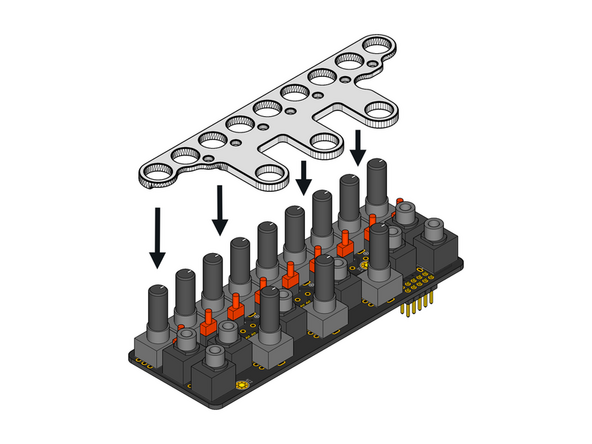 Locate the white plastic Assembly Spacer part.