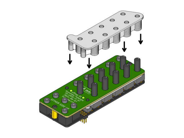 Locate the white plastic Assembly Cap part.