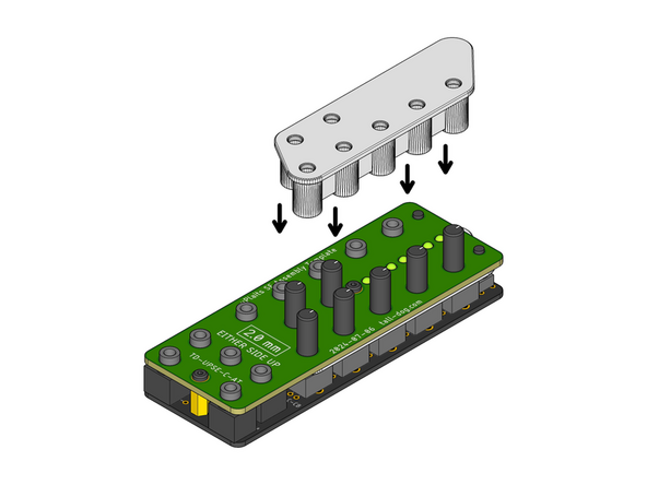 Locate the white plastic Assembly Cap part.