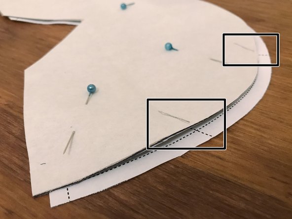 Place the stack on top of the pattern.